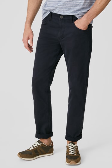 Hommes - Pantalon - regular fit - bleu foncé