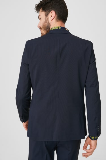Pánské - Oblekové sako - slim fit - stretch - tmavomodrá