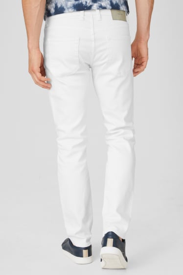 Pánské - Slim jeans - bílá