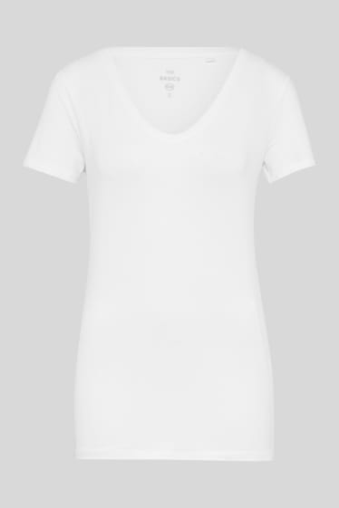 Dona - Samarreta de màniga curta bàsica - blanc