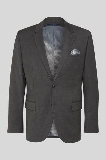 Pánské - Oblekové sako - Tailored Fit - šedá