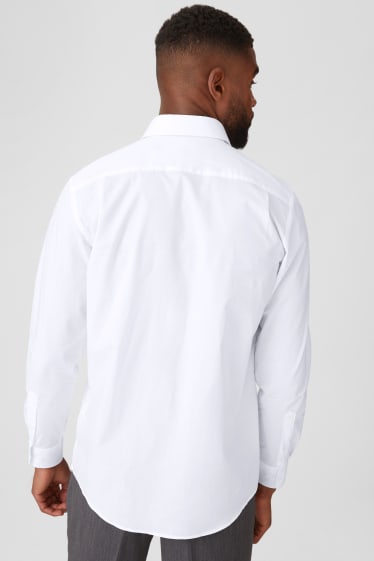Uomo - Camicia business - Regular Fit - collo all'italiana - facile da stirare - bianco
