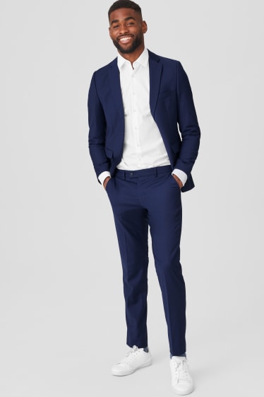 Men - Business suit - body fit - 2 piece - dark blue