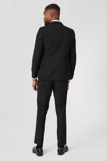 Men - Business suit - body fit - 2 piece - black