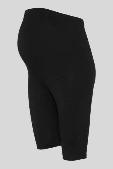 Damen - Umstands-Radlerhose - schwarz