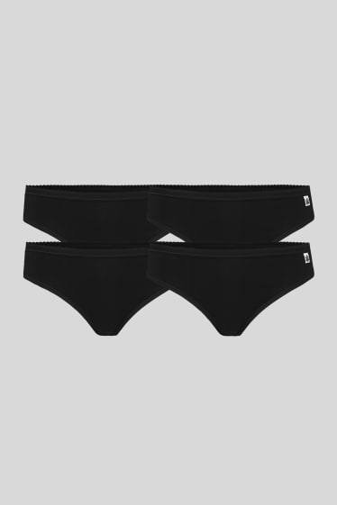 Women - Multipack of 4 - briefs - black