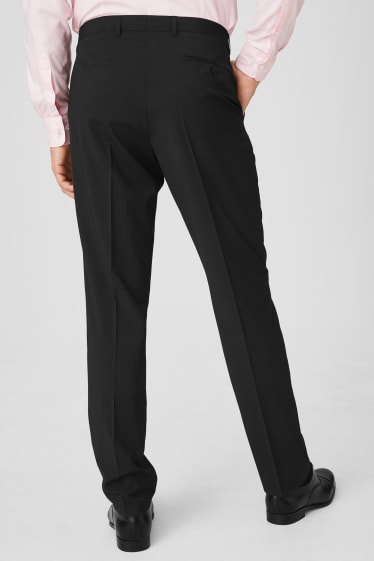 Men - Suit trousers - slim fit - pinstripe - black