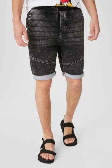 Hommes - CLOCKHOUSE - short en jean - jean gris foncé