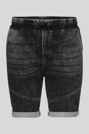 Hommes - CLOCKHOUSE - short en jean - jean gris foncé