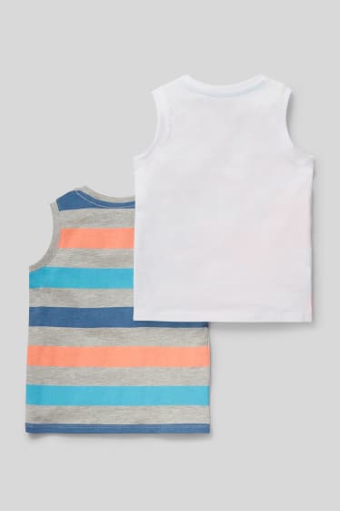 Niños - Pack de 2 - camiseta sin mangas - blanco / gris