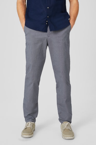 Hommes - Pantalon de bureau - regular fit - gris