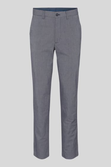 Men - Business trousers - regular fit - gray
