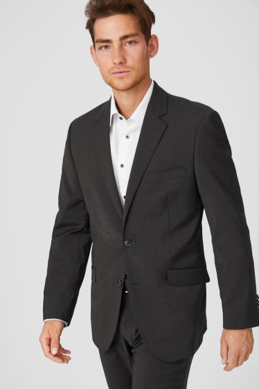 Hommes - Veste à coordonner - regular fit - laine mélangée - gris foncé