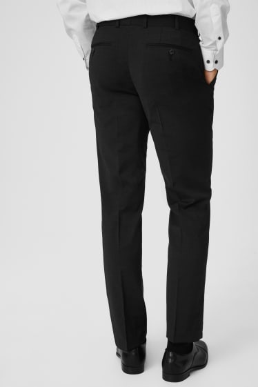 Men - Mix-and-match suit trousers - regular fit - wool blend - black