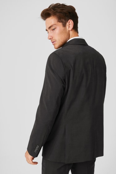 Pánské - Oblekové sako - Regular Fit - vlněná směs - tmavošedá