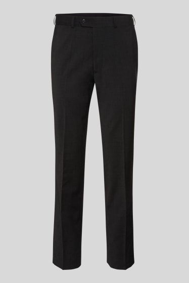 Men - Mix-and-match suit trousers - regular fit - wool blend - black