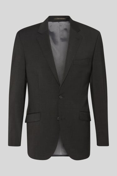 Hommes - Veste à coordonner - regular fit - laine mélangée - gris foncé