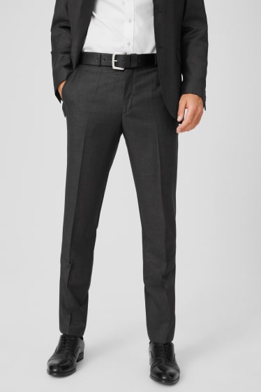 Hommes - Pantalon à coordonner - tailored fit - gris foncé