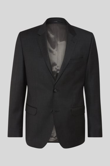 Hommes - Veste en laine - tailored fit - graphite