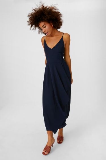 Femmes - Robe Fit & Flare - style festif - bleu foncé