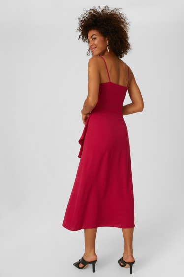 Donna - Abito Fit & Flare - da festa - fucsia