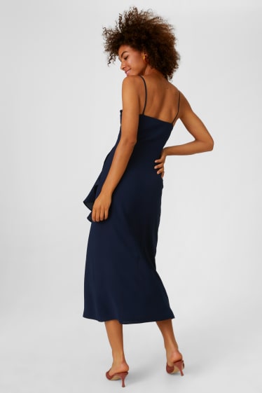 Femmes - Robe Fit & Flare - style festif - bleu foncé