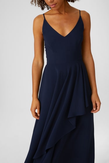 Femmes - Robe Fit & Flare - style festif - bleu foncé