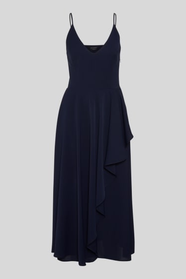 Damen - Fit & Flare Kleid - festlich - dunkelblau