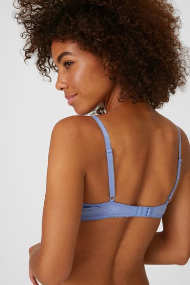 Women - Multipack of 2 - non-wired bra - push-up - light blue / light blue