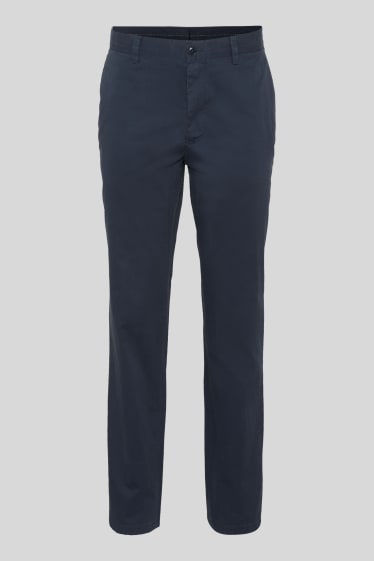 Hommes - Pantalon de bureau - regular fit - bleu foncé
