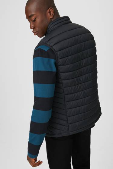 Men - Quilted gilet - black