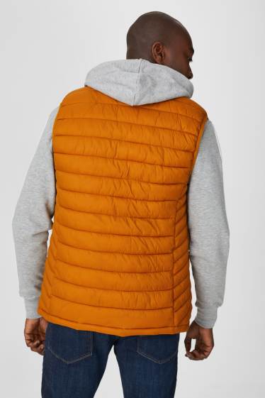 Men - Quilted gilet - orange