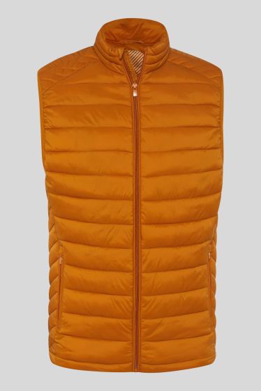 Men - Quilted gilet - orange