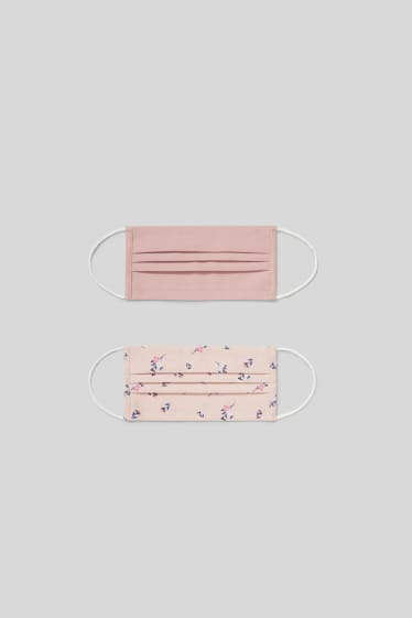 Donna - Confezione da 2 - mascherina lavabile - rosa