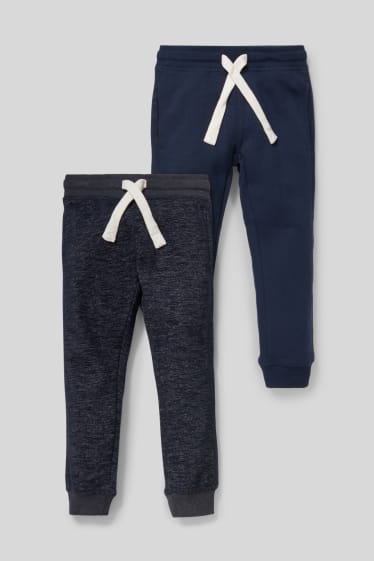 Enfants - Lot de 2 - pantalon de jogging - bleu foncé