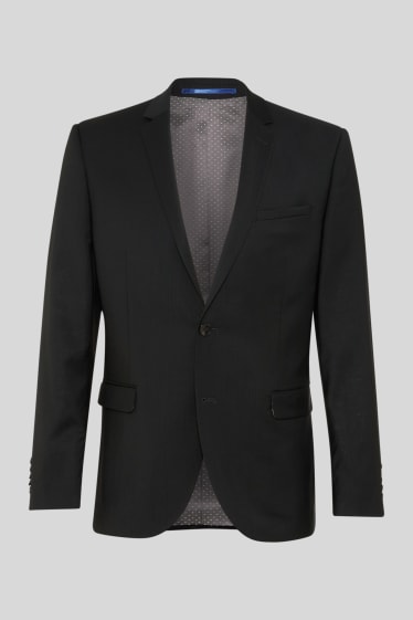 Hommes - Veste à coordonner en laine - slim fit - noir