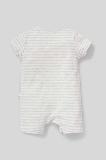 Baby's - Baby-pyjama - gestreept - licht grijs-mix