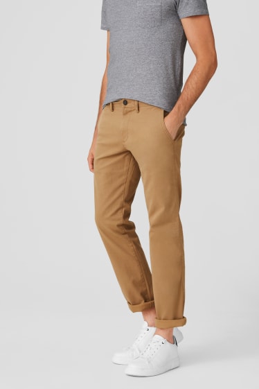 Hommes - Chino - regular fit - havane