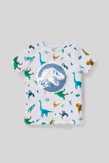 Kinderen - Jurassic World - T-shirt - glanseffect - wit