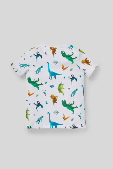 Enfants garçons - Jurassic World - haut à manches courtes - finition brillante - blanc