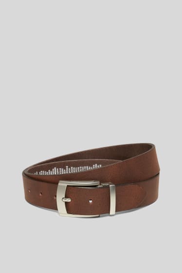 Men - Leather belt - brown