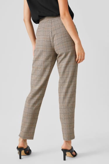 Women - Trousers - check - gray