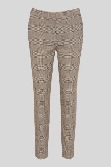 Women - Trousers - check - gray