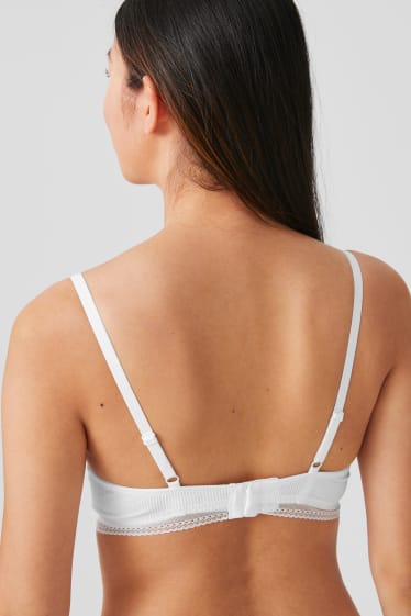 Donna - Reggiseno con ferretti - DEMI - imbottito - bianco