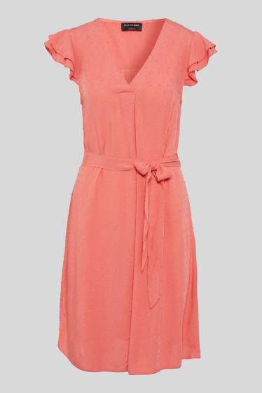 Women - Fit & flare dress - coral