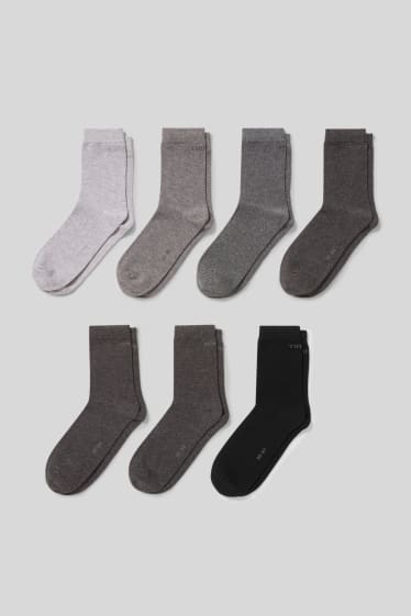Femmes - Lot de 7 - chaussettes - gris clair