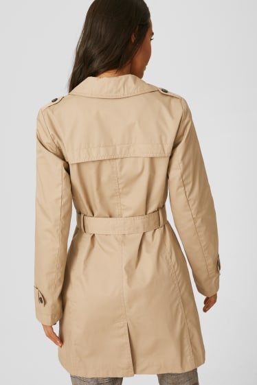 Damen - Trenchcoat - hellbraun