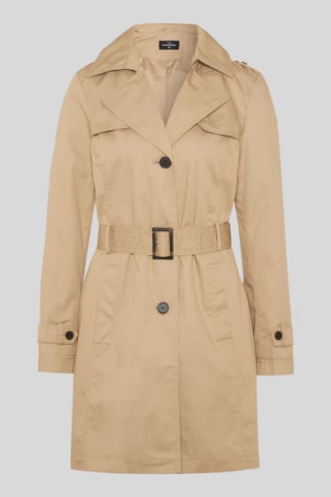 Damen - Trenchcoat - hellbraun