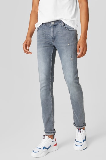 Pánské - CLOCKHOUSE - skinny jeans - světle šedá