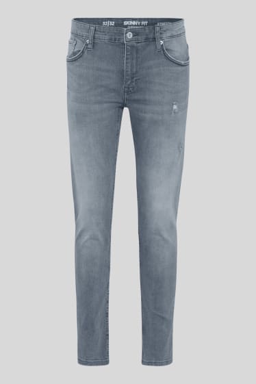 Pánské - CLOCKHOUSE - skinny jeans - světle šedá